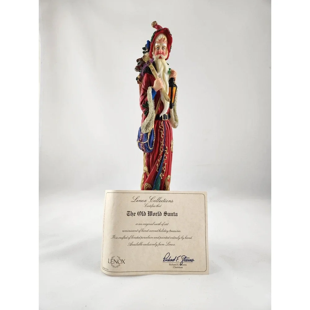 Lenox 1995 Pencil Santa Figurine with Box and COA The Old World Santa